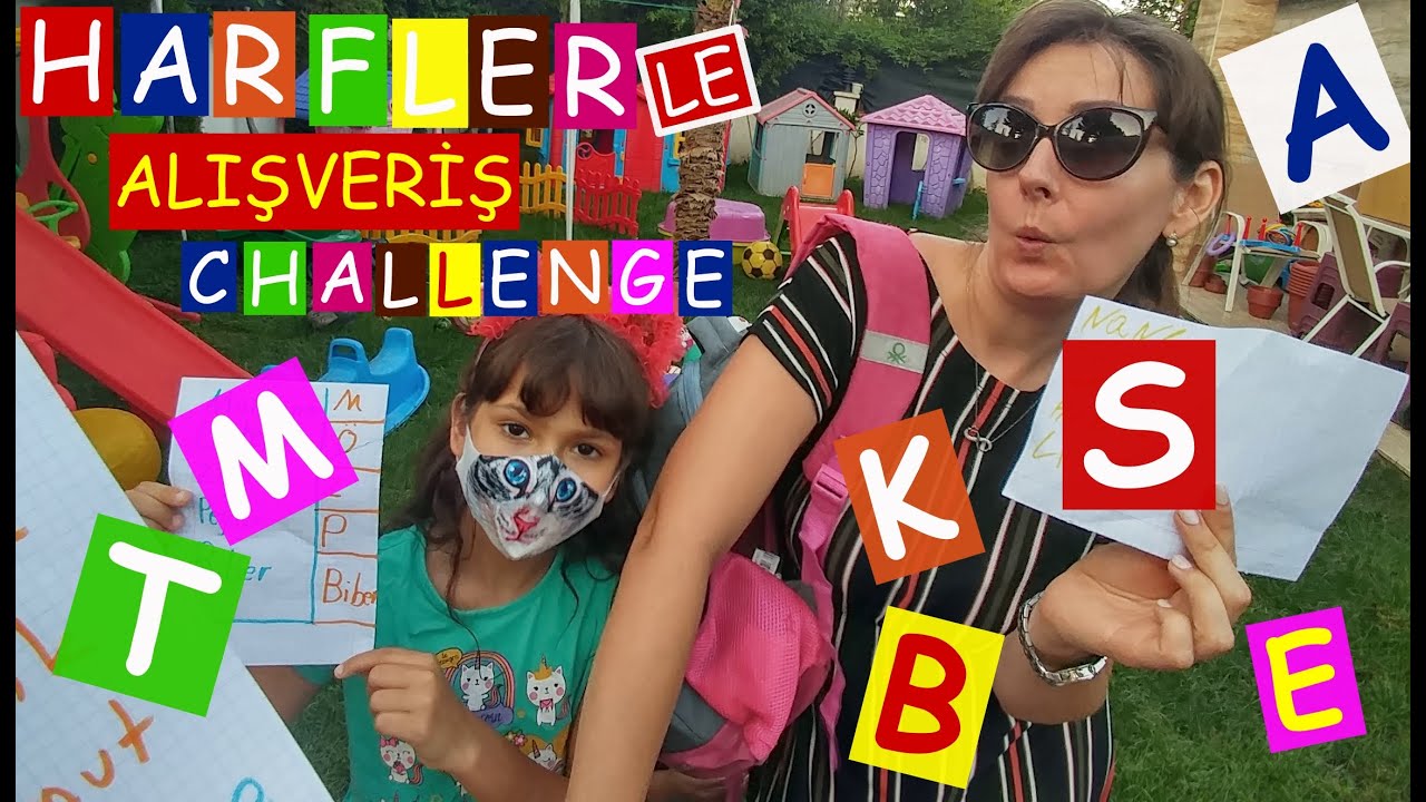 HARFLERLE ALIŞVERİŞ CHALLENGE  Elif ile Eğlenceli Video #EvdeKal #SendeOyna