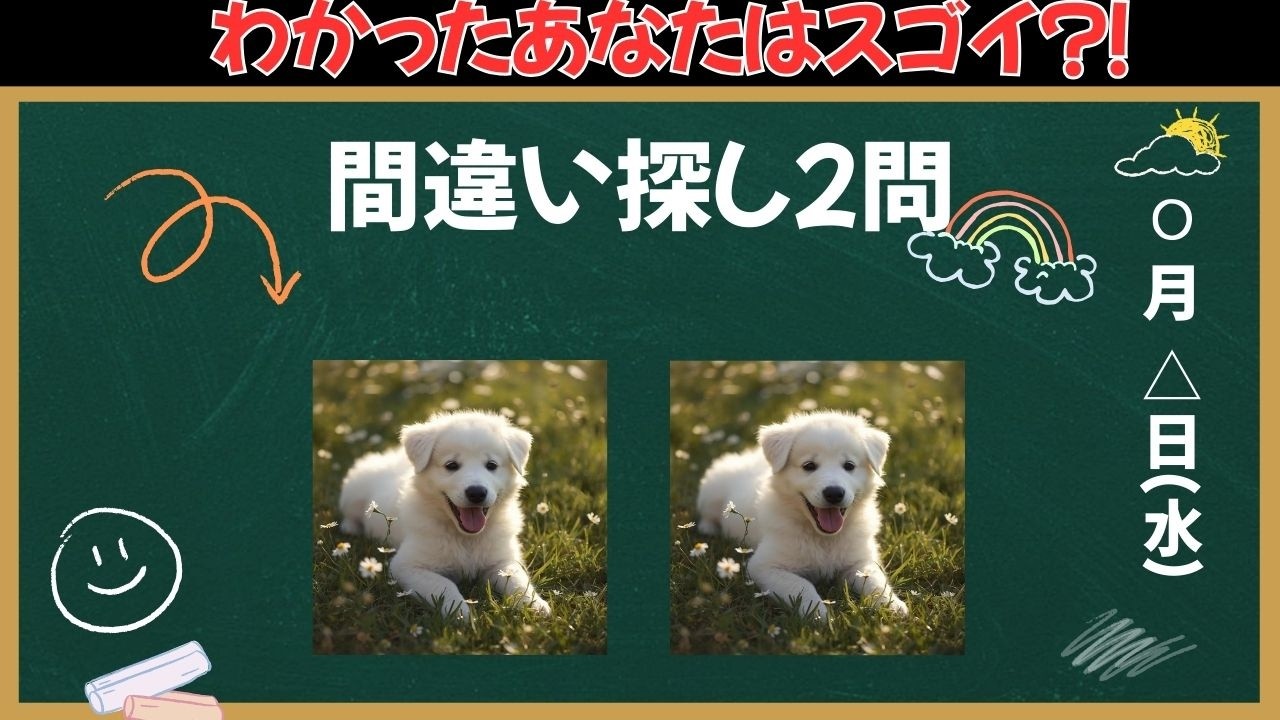 【間違い探し】これがわかったあなたの脳年齢は若い！！サクッと脳を活性化！