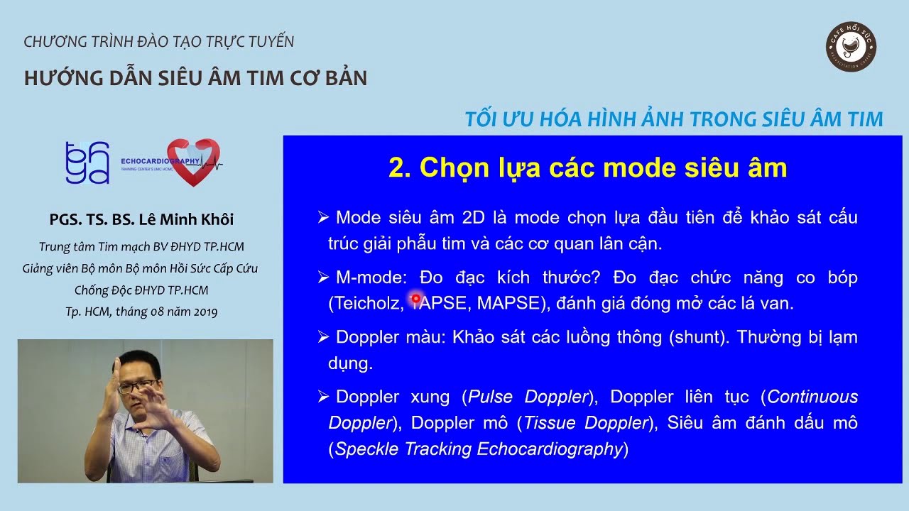 Siêu âm tim cơ bản. Bài 3: Tối ưu hóa hình ảnh (Phần 1: Lựa chọn đầu dò và mode)