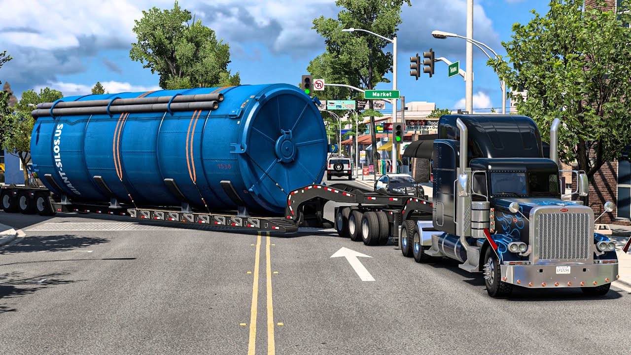 Giant Silo Special Transport 🚨 | Peterbilt 389 Ultra Cab 500HP | ATS Special Transport DLC