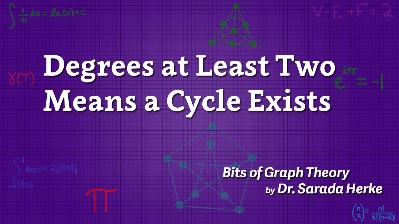 Graph Theory: 13. Degrees at Least Two Means a Cycle Exists