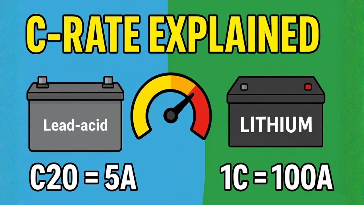 What Is C-Rate? Lead-Acid vs Lithium Battery Charging & Discharging Explained | How to Calculate
