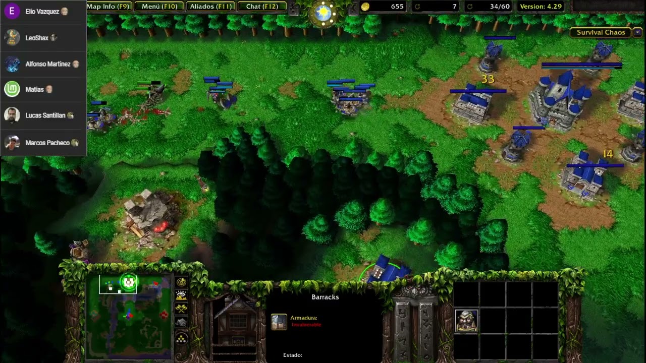 Warcraft III Survival Chaos 4.29 Cuando pleneas una cosa y sale otra