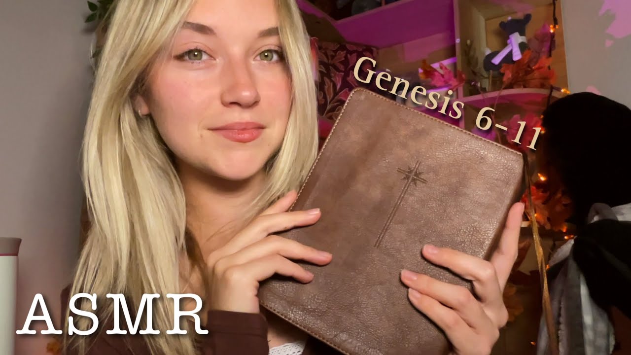 Чтение Библии в тихих тональностей ASMR: Бытие 6-11📙