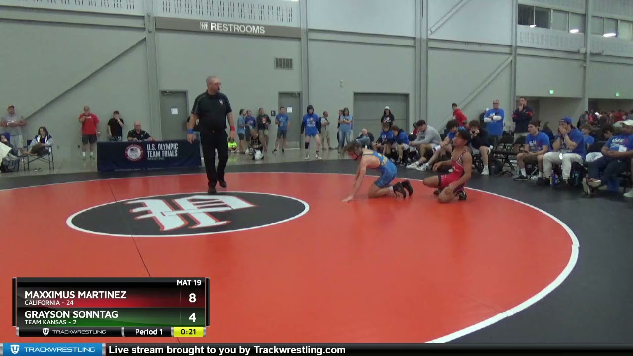 [boutNo] 132 Maxximus Martinez California Vs Grayson Sonntag Team Kansas