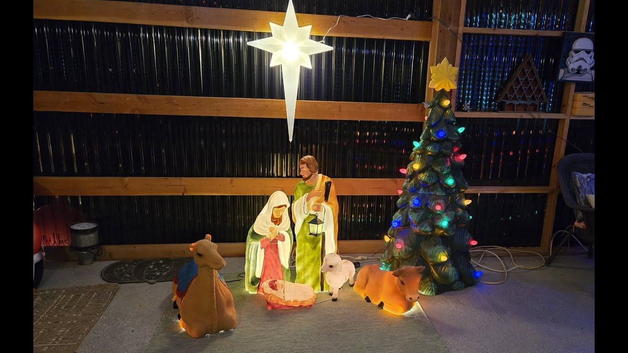 2024 Home Depot Nativity set Lamb and Baby Light upgrade