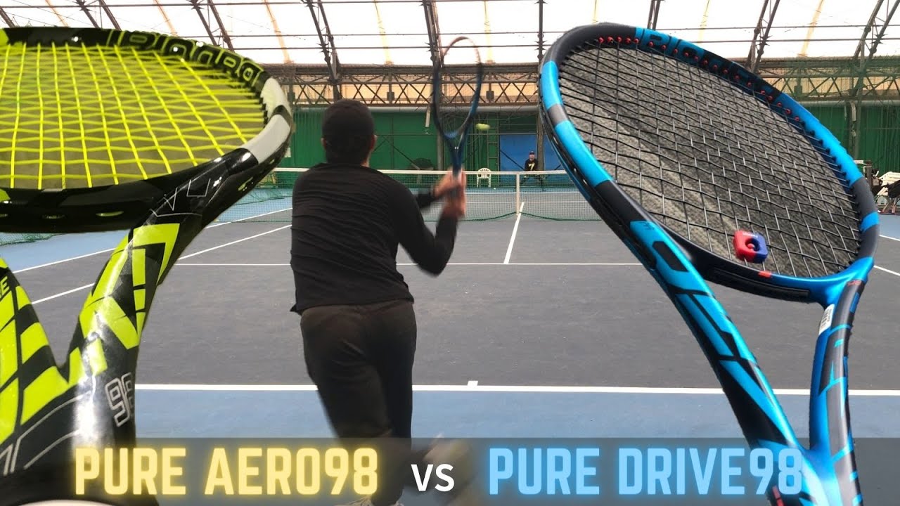 【バボラ】ピュアアエロ98とピュアドライブ98でシングルスをしてみた！Babolat PURE AERO98 / DRIVE98 ※再アップ版