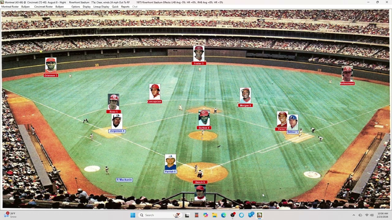 Action PC Baseball 8-8-75 Montreal at Cincinnati