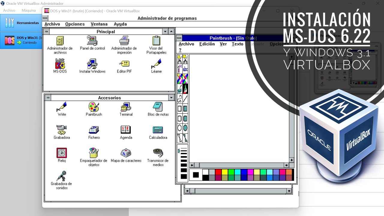 Instalar MS-DOS 6.22 y Windows 3.1 en VirtualBox 6.1, paso a paso