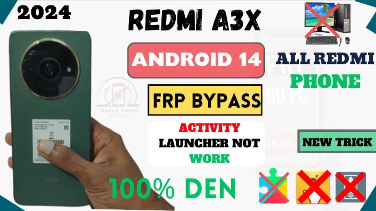 Redmi a3x frp bypass || Redmi android 14 frp bypass
