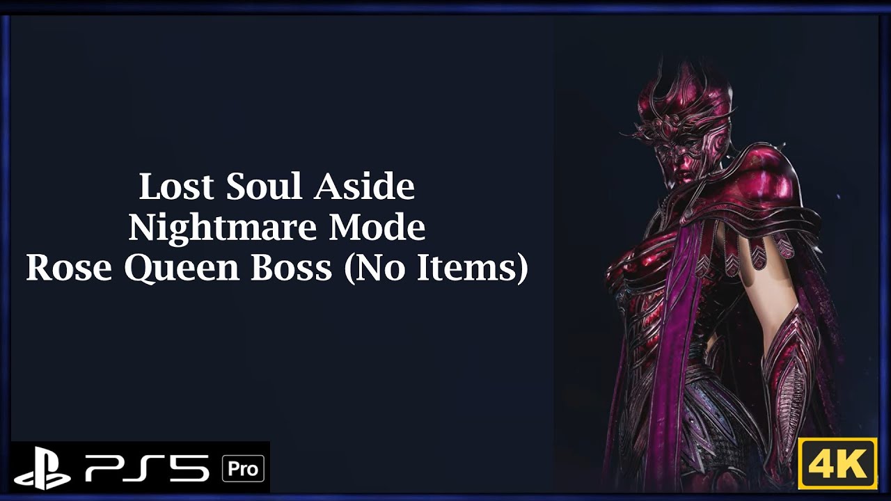 Nightmare Mode Rose Queen Boss (No Items) & Build - Lost Soul Aside