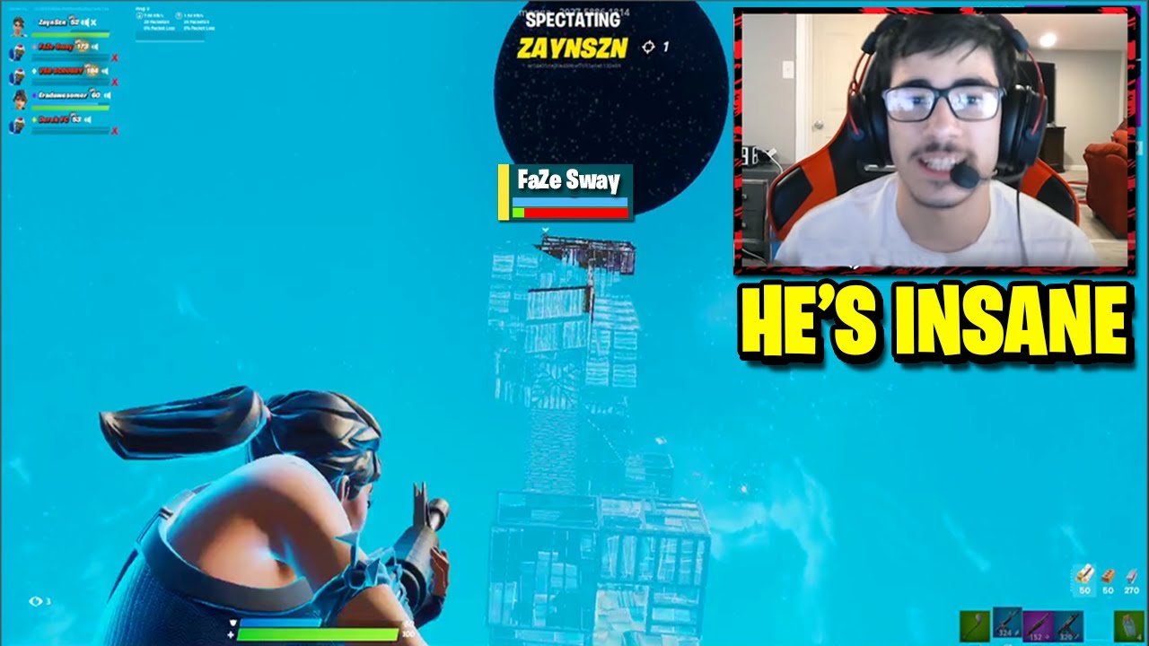SWAY & Everyone SHOCKED Spectating ZAYNSZN *DESTROY* Pros in ZONEWARS TOURNAMENT!