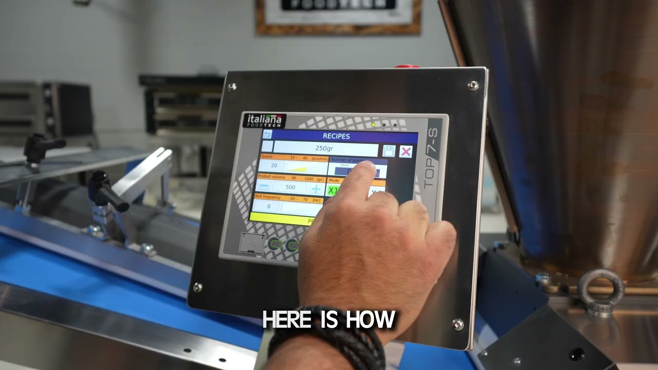 Touch screen volumetric dough divider explained