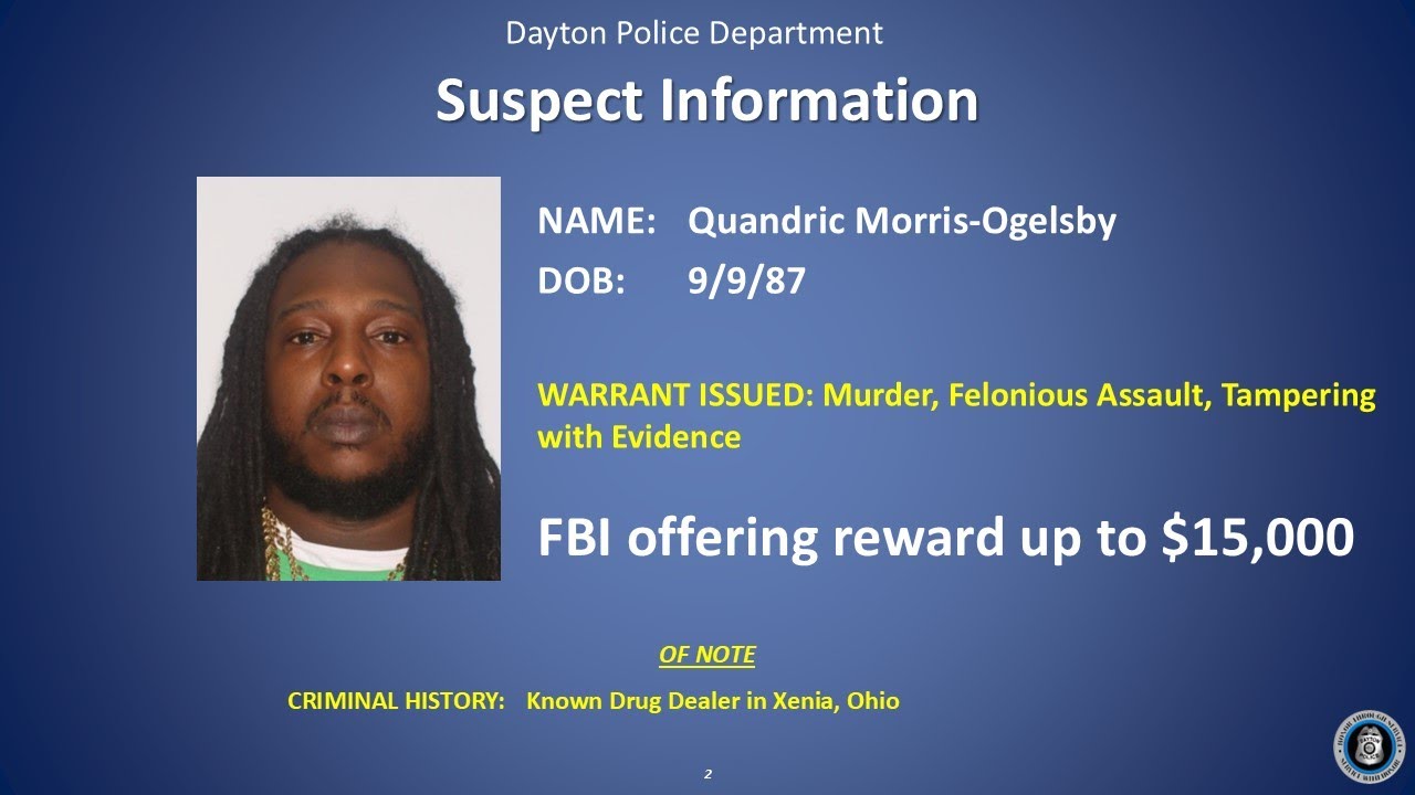 FBI Offering up to $15,000 reward for arrest of Quandric Morris-Ogelsby