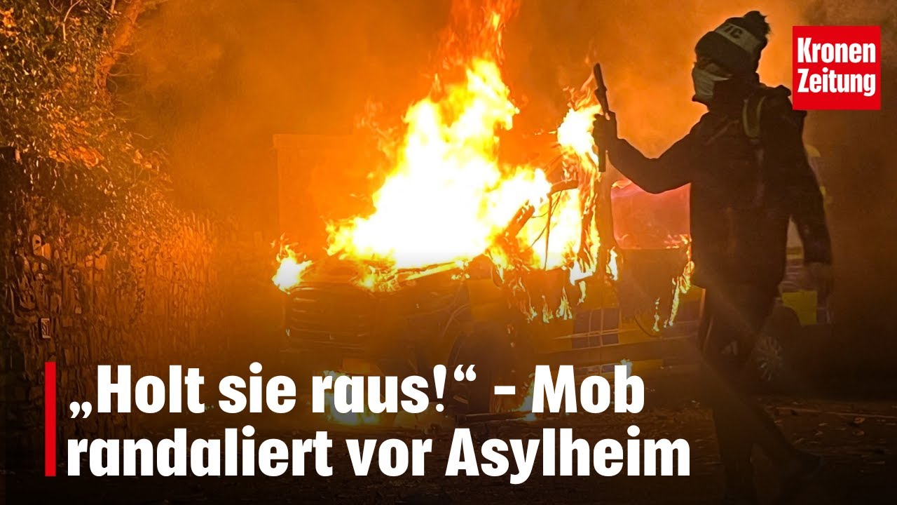 &bdquo;Holt sie raus!&ldquo; &ndash; Mob randaliert vor Asylheim | krone.tv NEWS