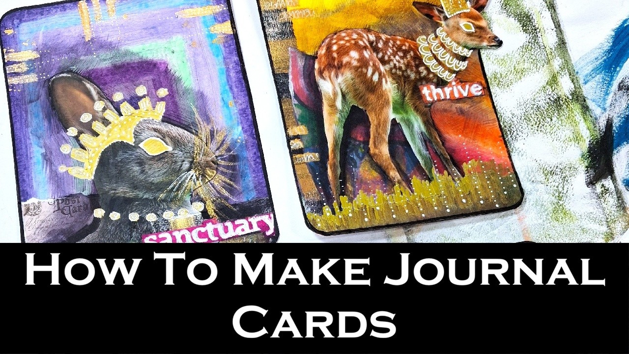 How To Make Mixed Media Journal Cards #artjournalinspiration