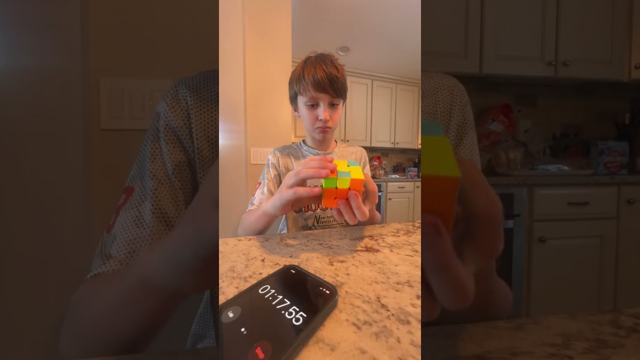 Codie solving the Rubik’s cube in less than 3 minutes!!! 