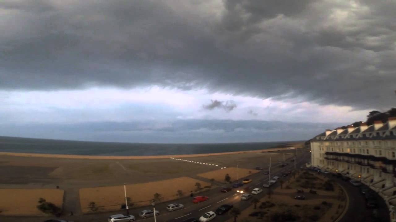 Epic Supercell storm rolling into Folkestone 18th July 2014