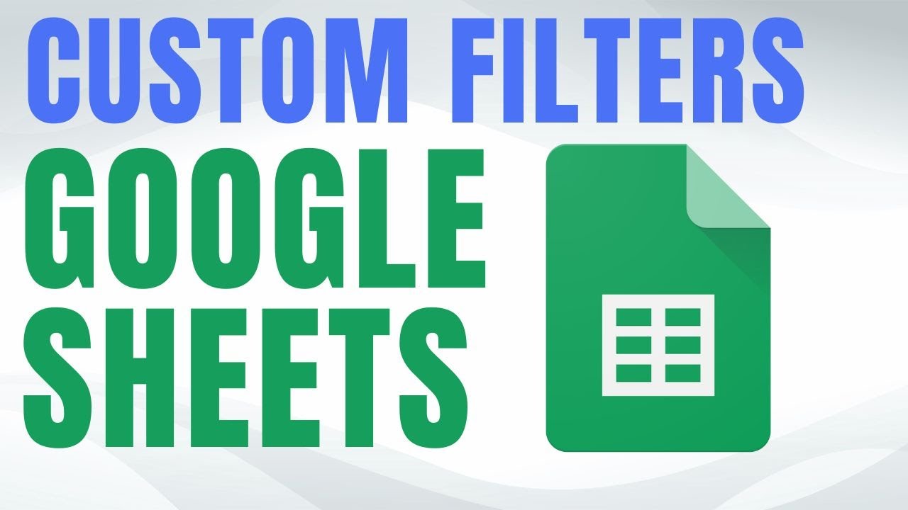 How to CREATE Custom Filters in Google Sheets FAST!