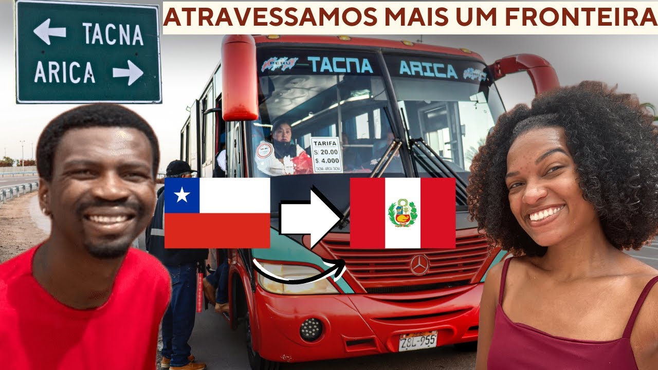 Fronteira Arica(Chile) com Tacna(Perú) de ônibus | Partindo desde Santiago até chegar em Arequipa