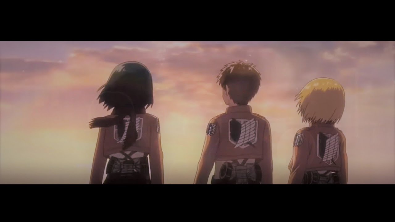 Mikasa, Eren and Armin | AMV || Red Swan
