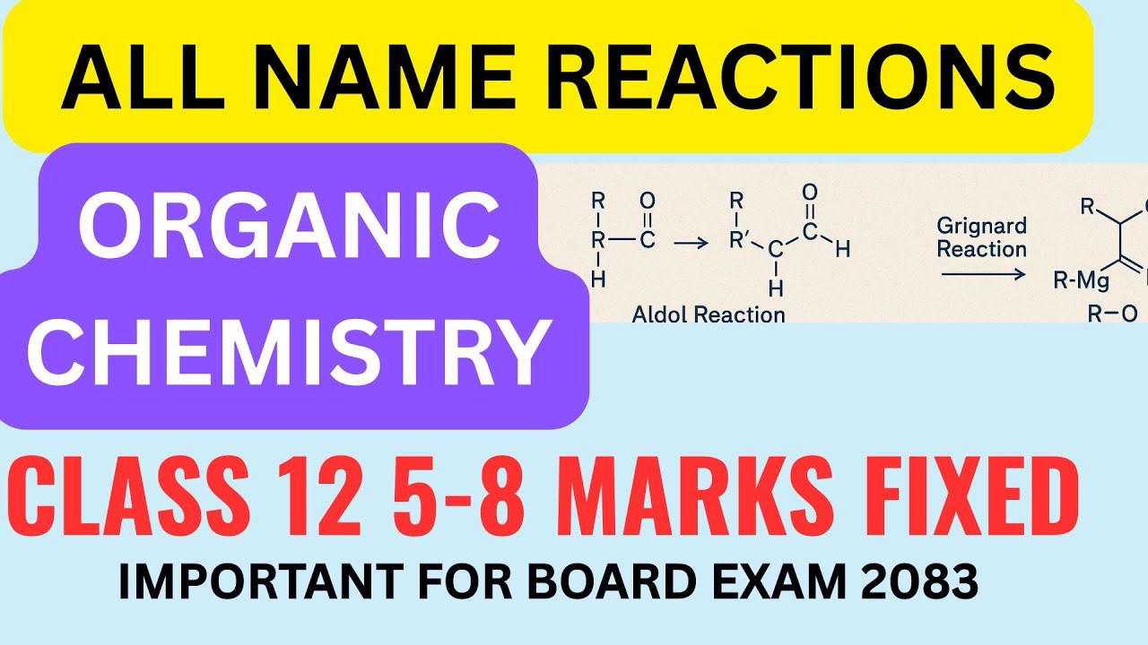 🔥 Last Minute Name Reactions | Class 12 Chemistry One Shot | NEB Board 2081