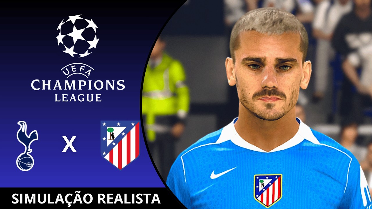 Tottenham vs Atlético de Madrid | Champions League - Oitavas de Final | Simulação Realista de PES21