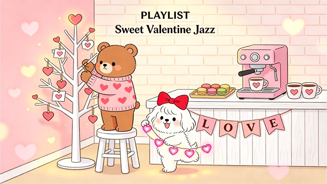 [Playlist] 분홍빛 오후, 사랑이 가득한 재즈 💕☕ Sweet Valentine Day Jazz