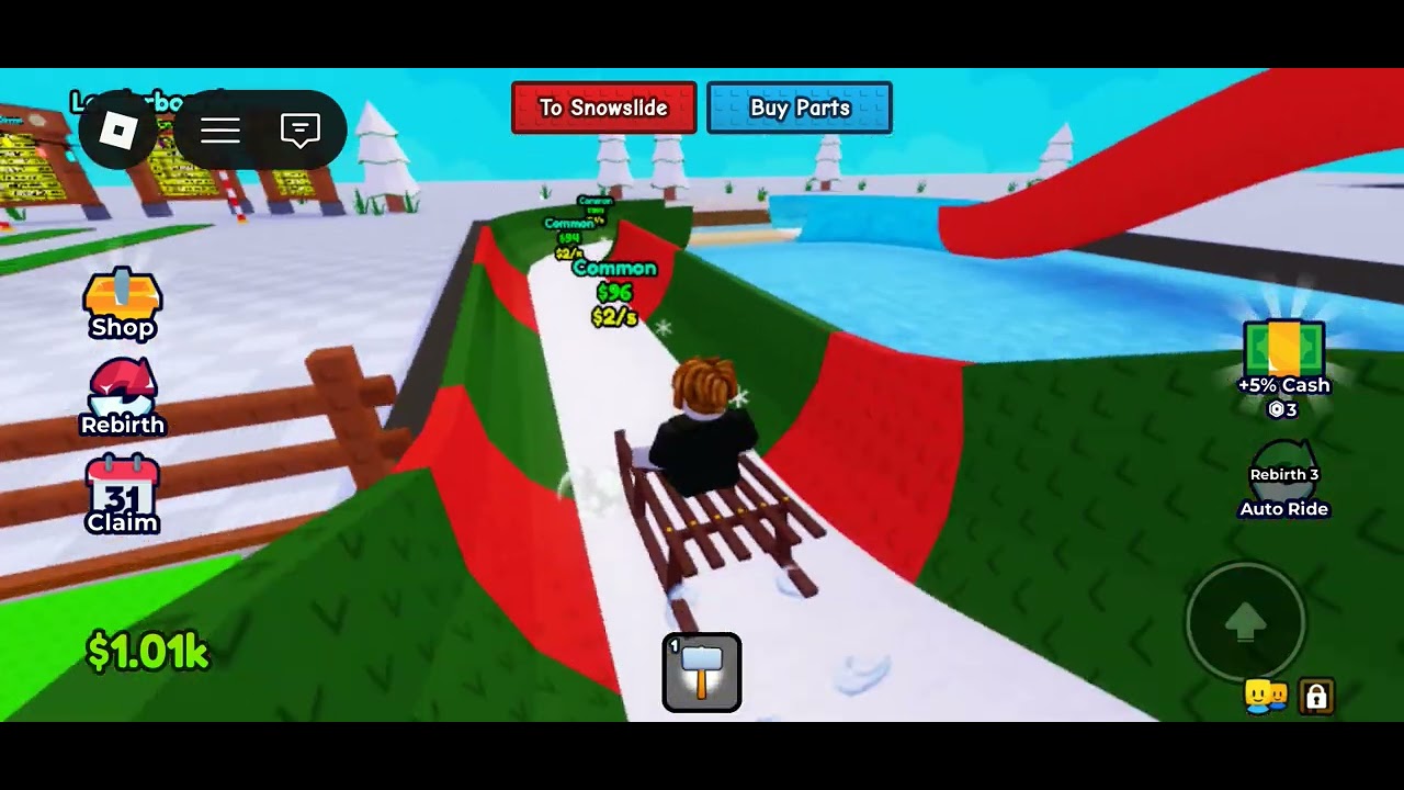 I made MILLIONS Building the BEST Snow Slide in Roblox!