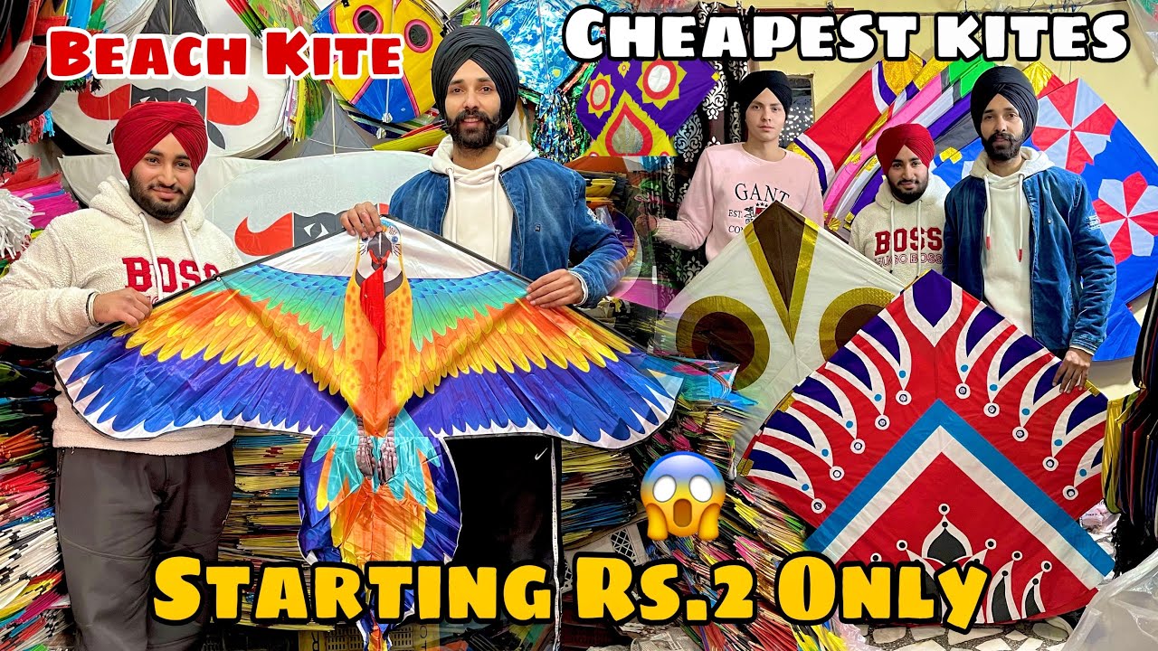 Wholesale Kite Markit in Amritsar🔥Starting Rs.2 only😍Pakistani Kites🪁Cheapest 6 Tawa 3 Tawa✌️