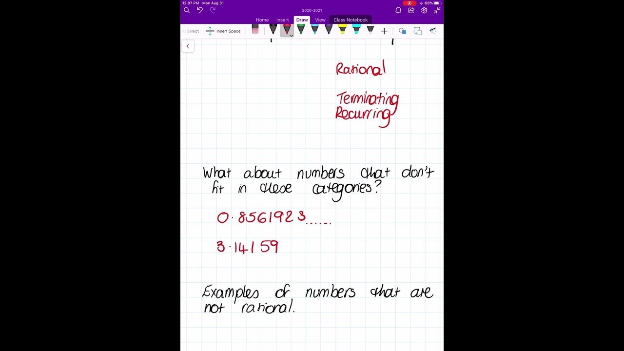Irrational numbers