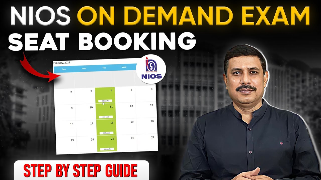 On demand seat book NIOS CLass 10 and Class 12