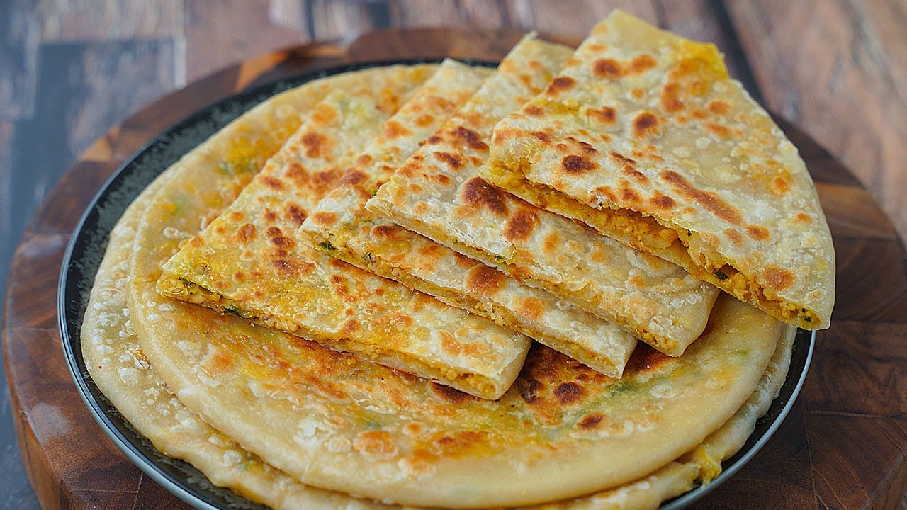 Рецепт лепешки парата с курицей | Легкий и вкусный рецепт параты