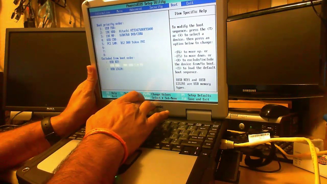 How to boot from USB ToughBook CF 30
