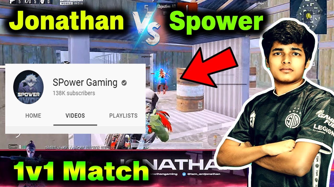 🔥 Jonathan Vs Spower Gaming | 1v1 Fun TDM | BGMI God Vs 13 Years Old Pro