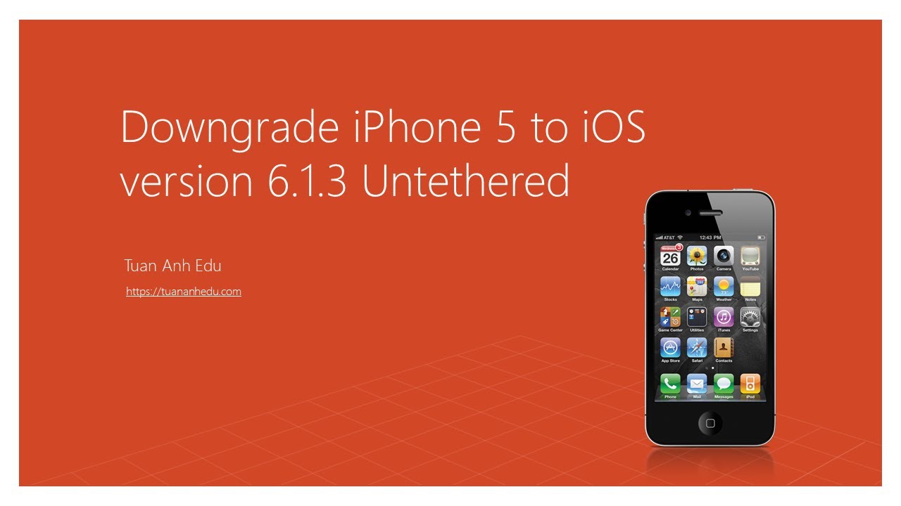 Downgrade iPhone 5 to iOS 6.1.3 or 8.1.4 Untethered