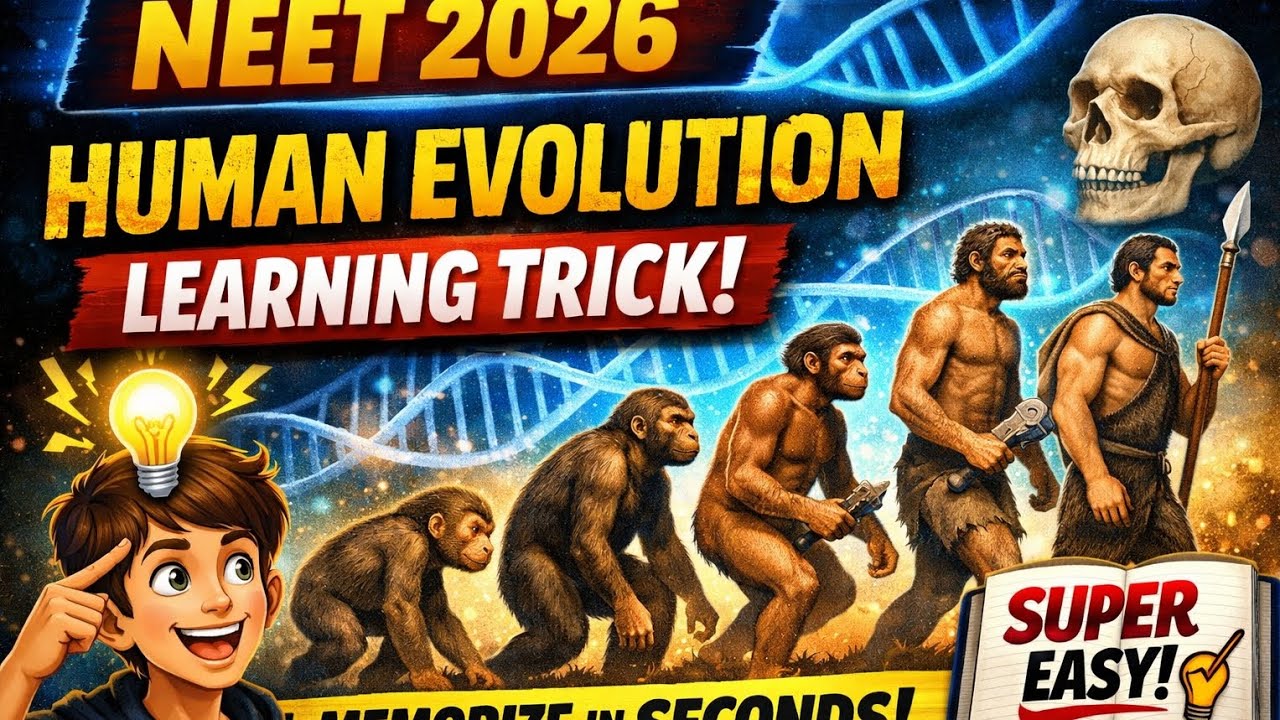 Human Evolution Learning Trick | NEET 2026 Biology in 5 Minutes