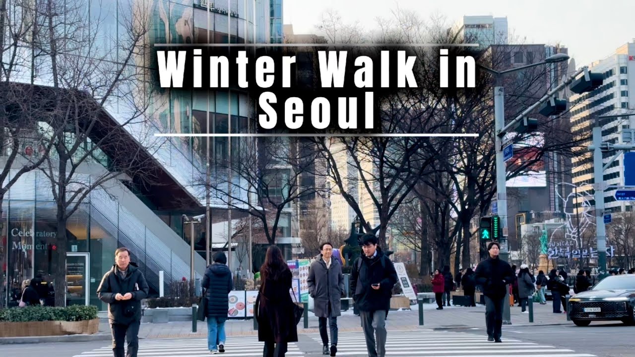 [4K HDR] Seoul Winter Walk From Namsan Inclined Elevator to Gwanghwamun Square | South Korea