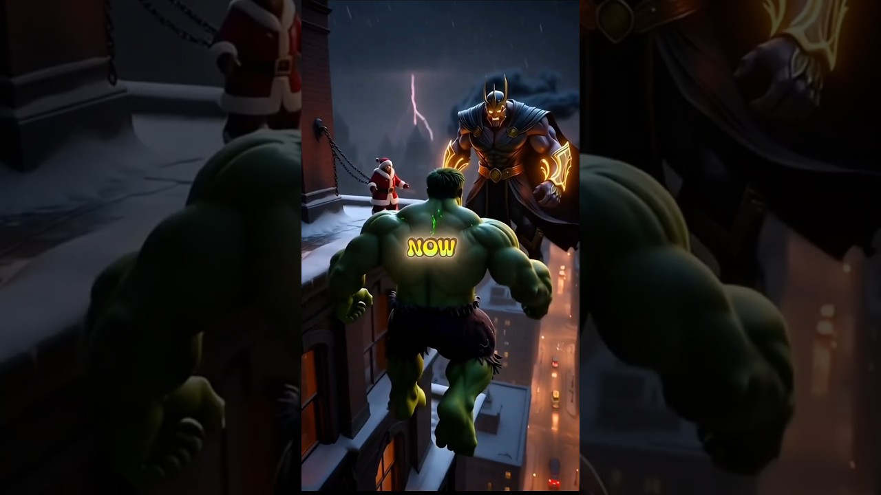 Hulk vs Thanos 🔥 Santa Claus Kidnapped | New Year Rescue by Hulk & Thomas 🚂🎅 
