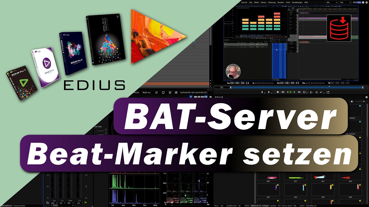 EDIUS - BAT Server - Beat Detect, Musiktakt automatisch erkennen.