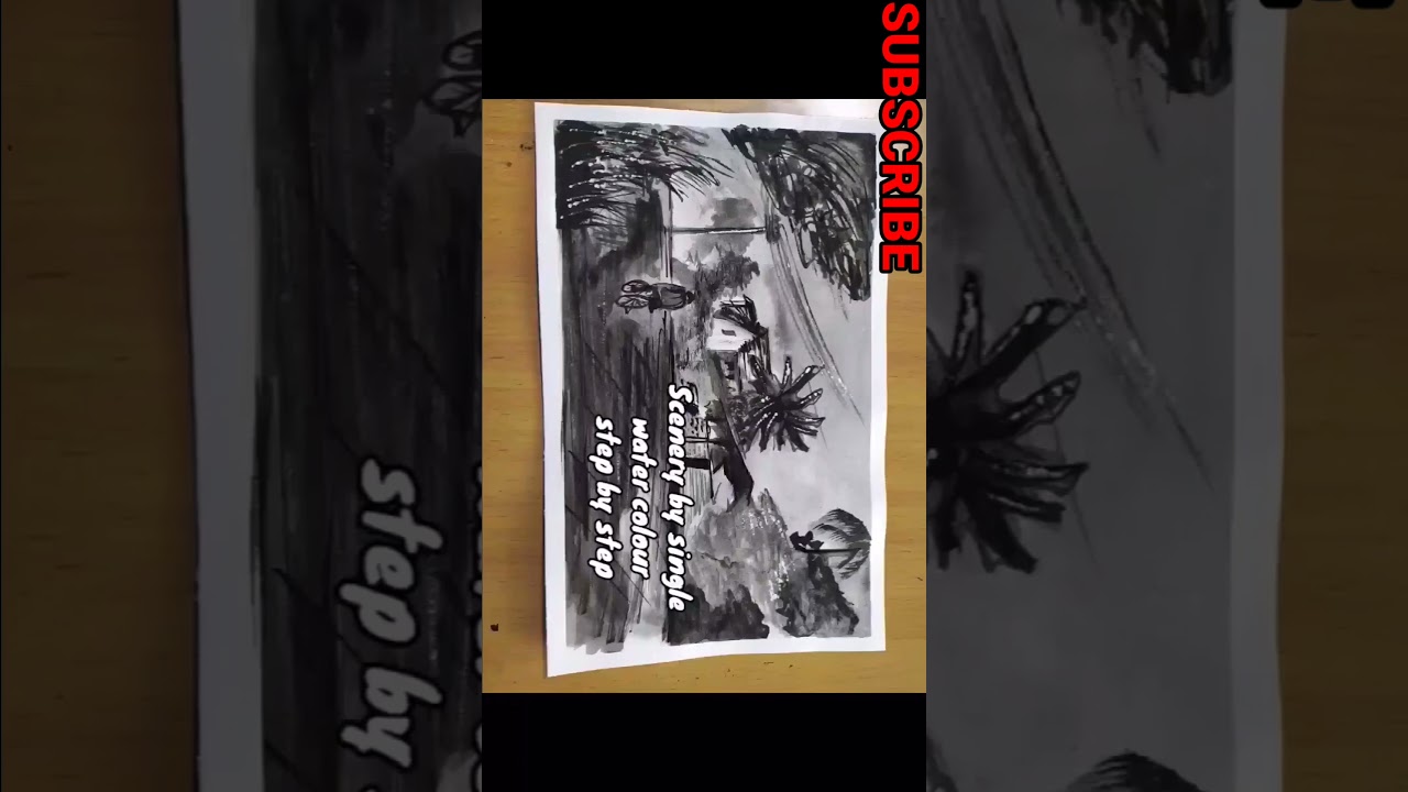 Scenery with Black ink #wetland drawing #world wetland day # preserve wetland