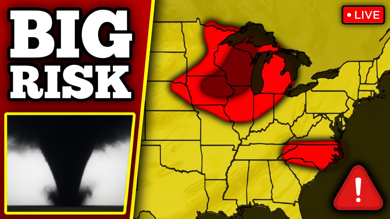 🔴 BREAKING TORNADO THREAT COVERAGE - Large Tornadoes Possible With LIVE Storm Chasers...