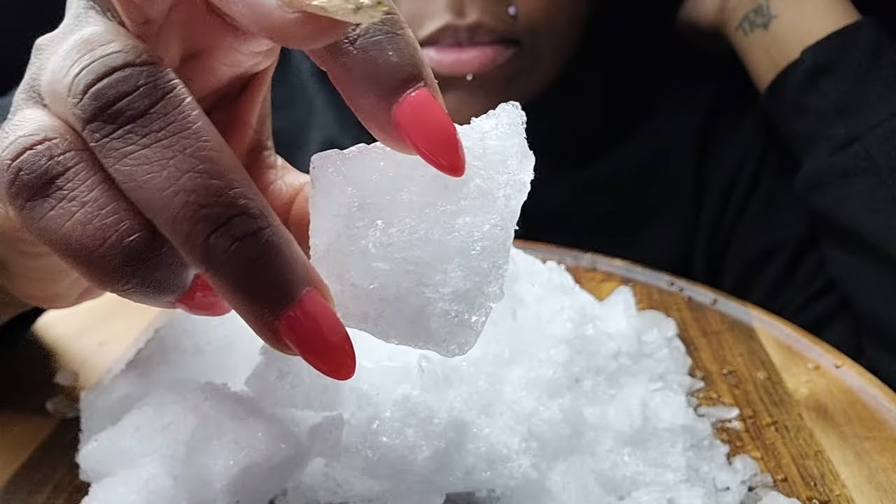 CRUSHED CARBONATED ICE | #iceeating #asmr #asmrice
