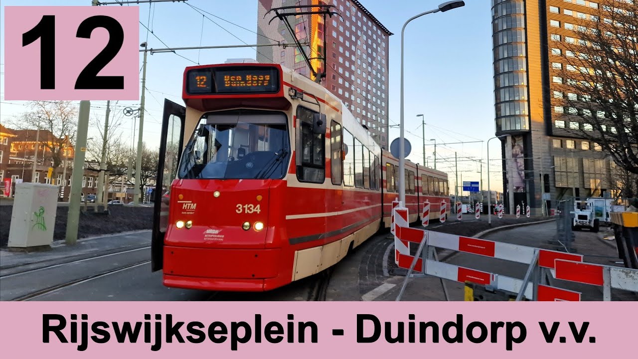 HTM lijn 12: Rijswijkseplein - Duindorp v.v. | HTM 3134 | 2025