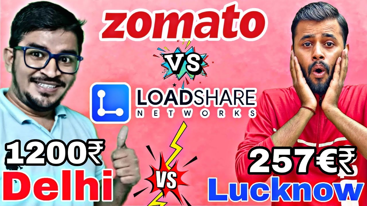 Zomato Vs LOADSHARE Full Day Earning Challenge With @badkachetan ! Food Delivery Job Salary 😱