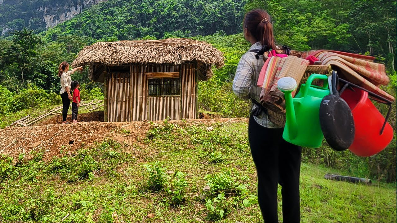TIMELAPSE: 200 Days Single Mother Builds Bamboo House Alone - START TO FINISH FULL VIDEO