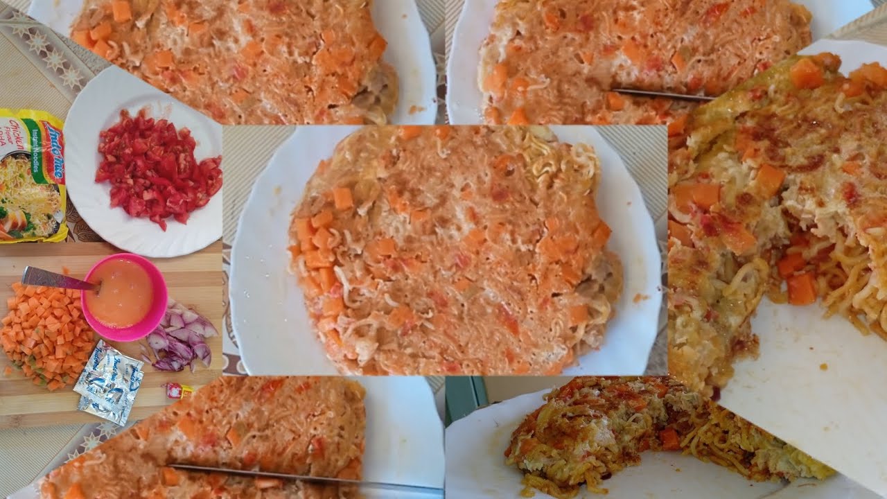 With indomie and eggs you can make this amazing indomie omelette