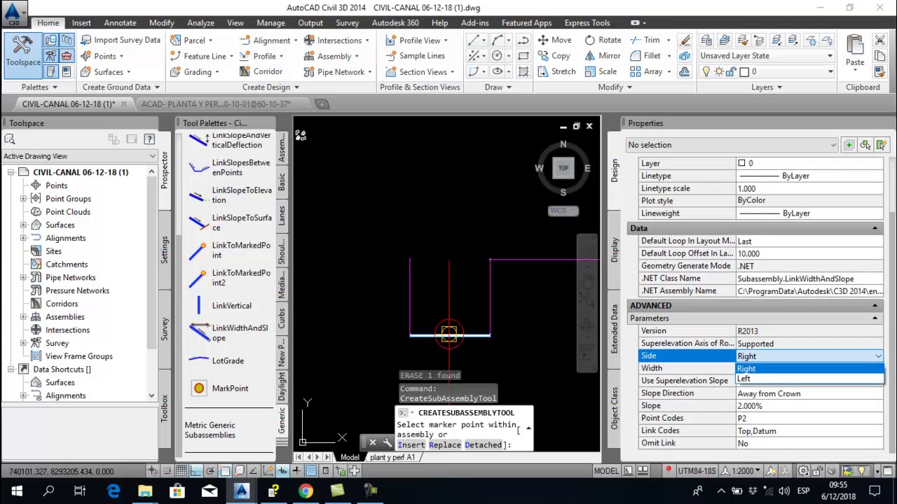 07.CIVIL 3D ASEMBLY CREAR TALUDES  DE CORTE Y RELLENO
