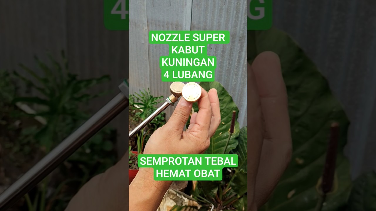 Nozzle Sprayer Kuningan 4 Lubang Super Kabut Hemat Obat - Non Adjustable