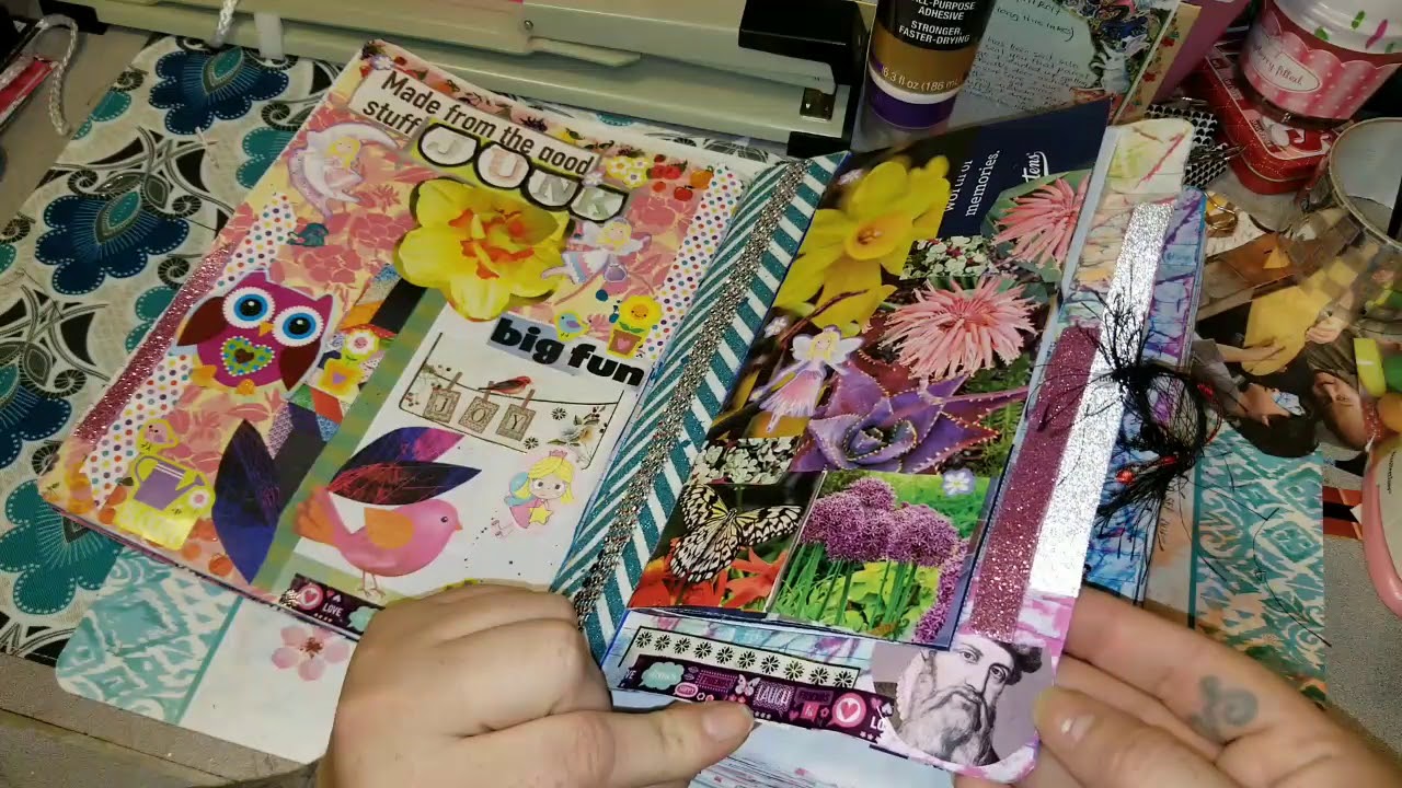 COMPOSITION NOTEBOOK JUNK JOURNAL / GLUE BOOK *NEW* FLIP THROUGH / DEC.17